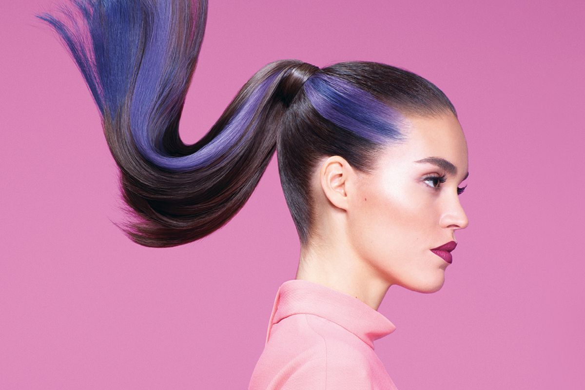 Vibrant editorial hair color styling at The Beauty Institute