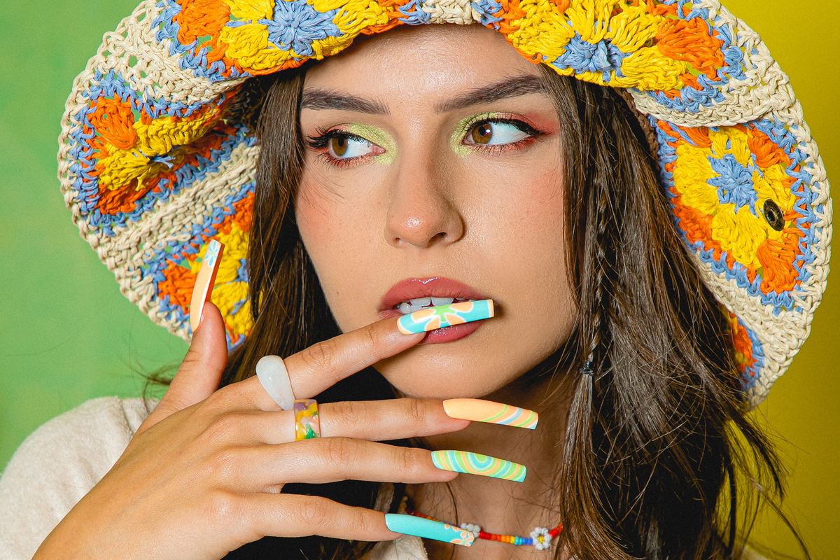 Colorful nail art and manicure design at The Beauty Institute